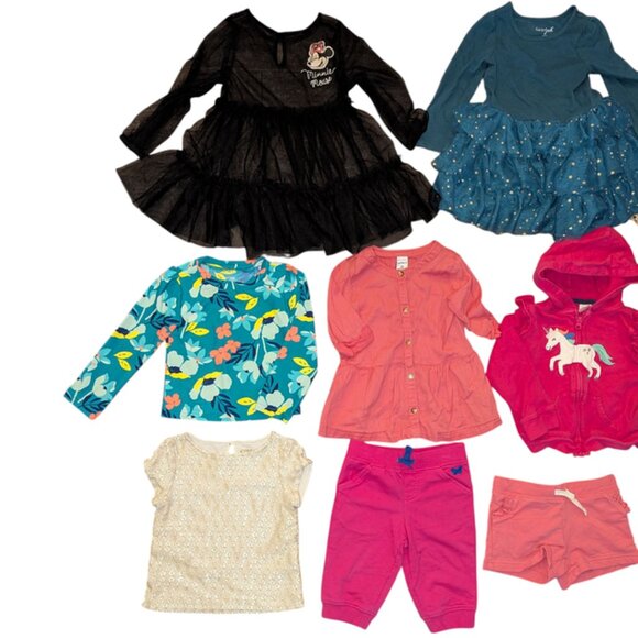 Huge Lot 12 Toddler Girls Long Sleeve Top Shirt Hoodie Jacket Pants Dresses  2T - Picture 3 of 3
